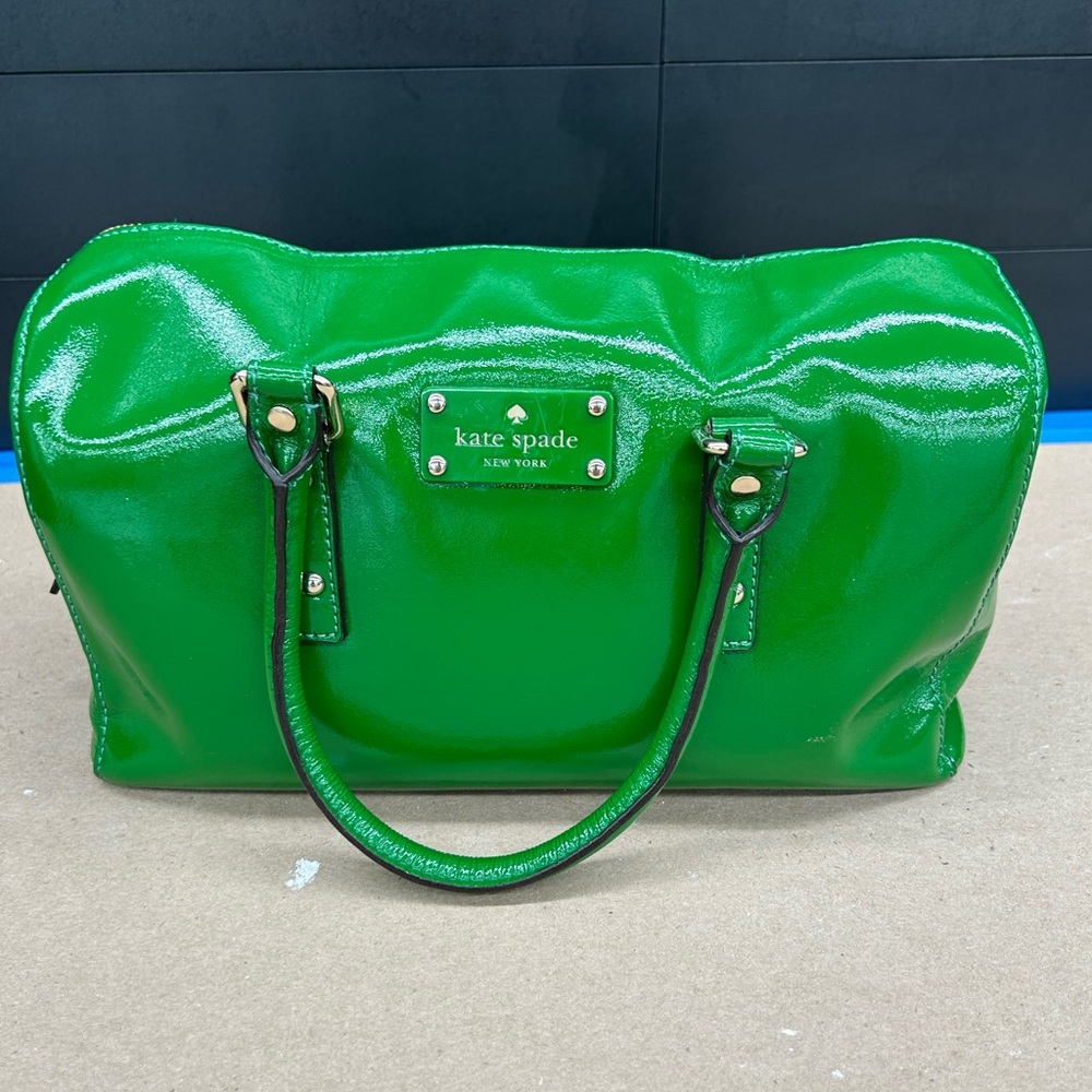 Kate Spade Shiny Green Satchel
